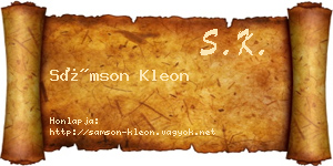 Sámson Kleon névjegykártya